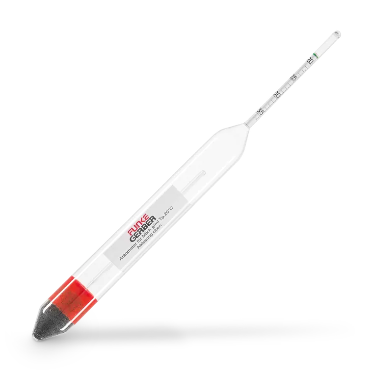 Lactodensimeter acc. Gerber, small, T20°C – Laktodensimetrai Lietuvoje