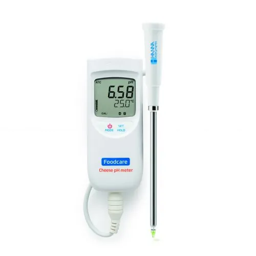 HI99165 Portable pH/Temperature Meter for Cheese Analysis – Hanna pH ir pH/ORP matuokliai Lietuvoje