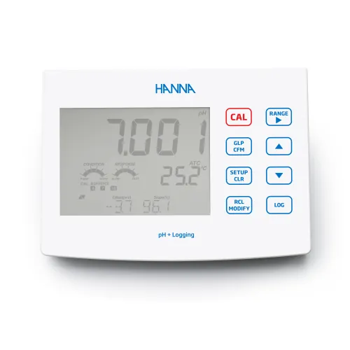 pH and ORP Benchtop Meter with Data Logging – HI2621 – Hanna pH ir pH/ORP matuokliai Lietuvoje
