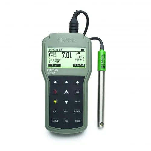 Portable pH/ORP Meter – HI98190 – Hanna pH ir pH/ORP matuokliai Lietuvoje