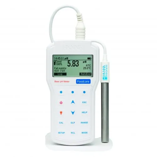 Professional Portable Beer pH Meter – HI98167 – Hanna pH ir pH/ORP matuokliai Lietuvoje