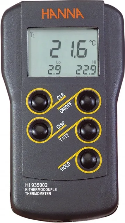 Dual Channel K-Type Thermocouple Thermometer – HI935002 – Hanna termometrai Lietuvoje