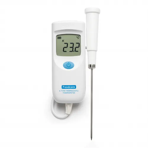 HI935007 Portable Thermometer with Fixed K-Type Probe – Hanna termometrai Lietuvoje