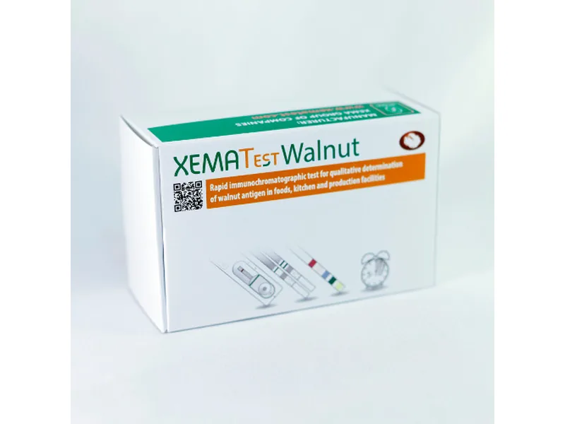 XEMATest Walnut – Greitasis kokybinis testas, nustatantis graikinių riešutų antigeną