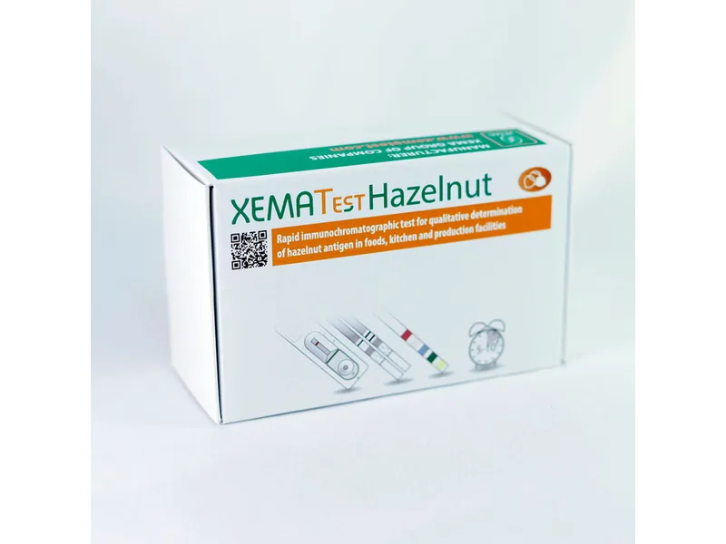 XEMATest Hazelnut – Greitasis kokybinis testas, nustatantis lazdynų riešutų antigeną