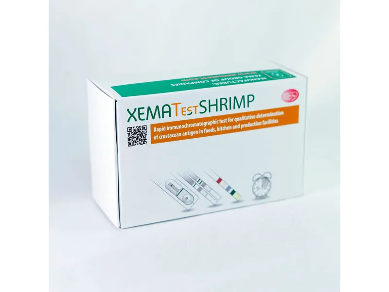 XEMATest Shrimp – Greitasis kokybinis testas, nustatantis vėžiagyvių antigeną